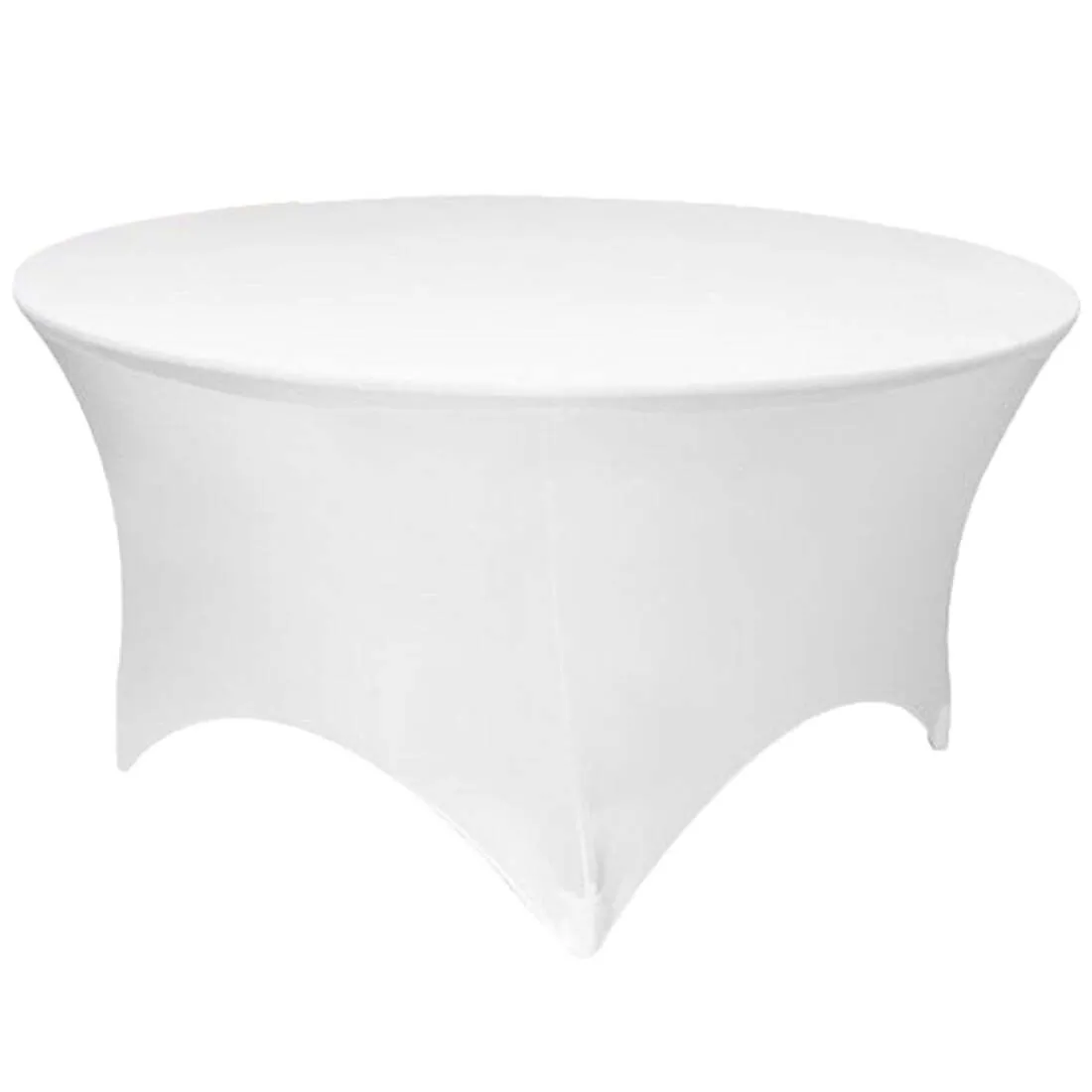 white spandex tablecloth 5' round table linen 