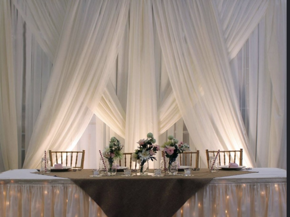 10ft Backdrop with Ivory Drapes