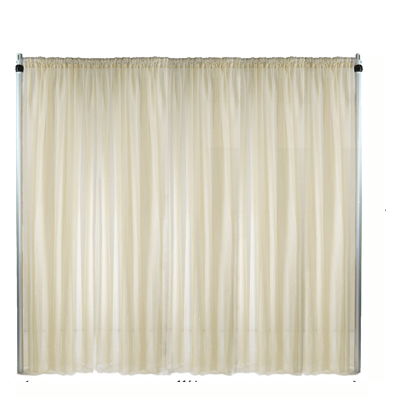 8'H x 10'W Pipe and Drape Bundle - Ivory